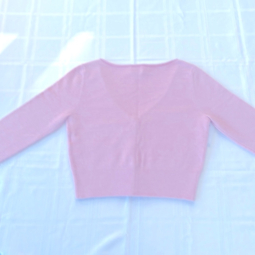 💕Aritzia-Wilfred Santorini Cropped Cardigan,S. New With Tags! Sold Out Color 🌸 - Picture 3 of 16